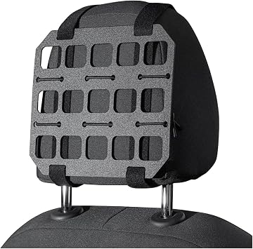 HZEL Car Headrest Organizer Rigid MOLLE Panel, Tactical Vehicle Seat Back Gear Rack EDC Pouch Tool, Modular Backpack Ins