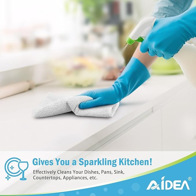 AIDEA Microfiber Cleaning Cloth White-400PK, Soft Microfiber Towels for Cars, Absorbent Cleaning Rags, Lint-Free Streak-Free Wash Cloths for House, Kitchen, Window,11.5"×11.5"