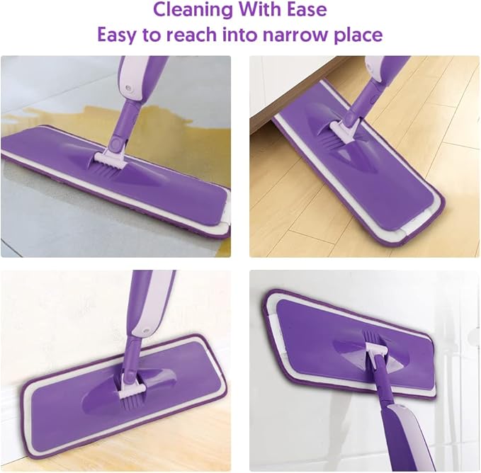 Spray Mops for Hardwood Floor Cleaning: MEXERRIS Floor Mop with 3 Washable Pads for Swiffer Powermop - Wet Mops with 2 Refillable Bottles - Home Commercial Dust Mop for Wood Laminate Ceramic Tiles