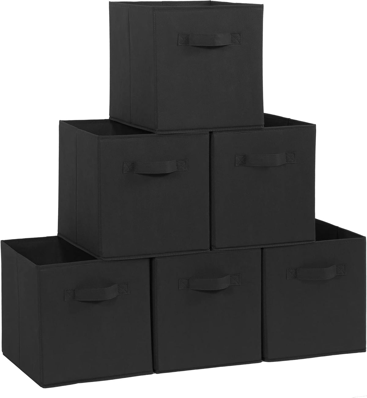 Storage Cubes, 11 Inch 6 Pack Collapsible Fabric Shelf Bins