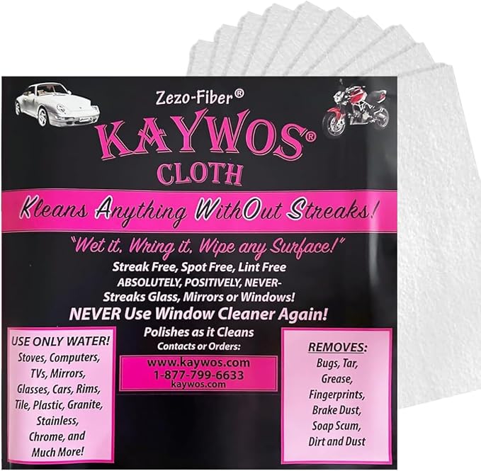 Cloth Premium Microfiber Cleaning Cloths (10-Pack) - Streak-Free Highly Absorbent Towels for Cars, Kitchen, Glass, and A