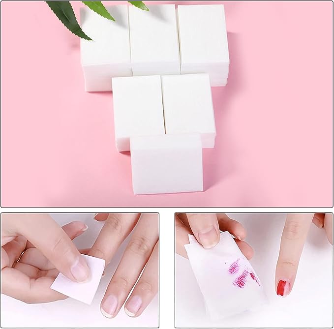 1000PCS Nail Cotton Pads,1pcs Push Down Pump Dispenser Bottle for Nail Alcohol Polish Removal,Nail Wipes,Lint Free Wipes for Acrylic Nails,Gel Residue Wipe Off Solution for Nails