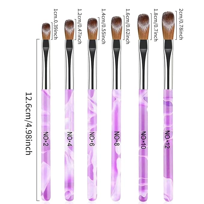 28Pcs Purple Nail Art Brush Set, Acrylic Nail Brushes, Gel Nail Brush, Nail Dust Brush, Nail Dotting & Liner Tool, Professional Manicure Tool Kit for Acrylic Powder Application, Sculpting & Cleaning
