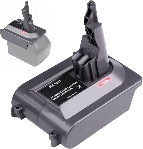 YMWLKJ MIL18V7 Battery Adapter for Dyson, Convert for Milwaukee for M18 18V Battery to for Dyson V7 Motorhead V7 Trigger