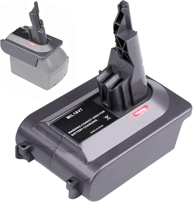 YMWLKJ MIL18V7 Battery Adapter for Dyson, Convert for Milwaukee for M18 18V Battery to for Dyson V7 Motorhead V7 Trigger