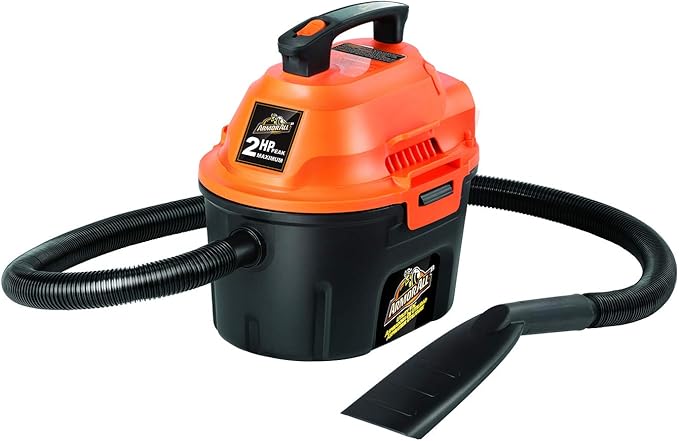 Armor All, AA255, 2.5 Gallon 2 Peak HP Wet/Dry Utility Shop Vacuum, Orange