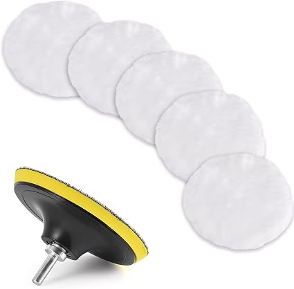 Wool Polishing Buffing Pad 7 Pcs 3 Inch Drill Buffer Wheel Attachment