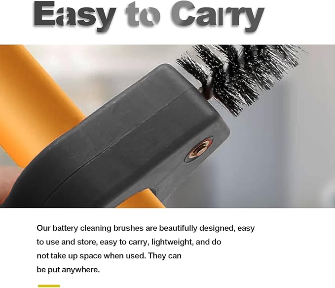 4 in 1 Car Battery Cleaning Brush,Anti-Corrosion Battery Terminals,Copper Pipes Cleaner Brush Tool,Universal for Automotive and Marine for Plumbing Installation Soldering Brazing