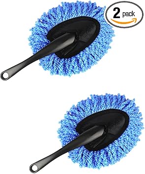 KVAEY 2 PCS Car Dash Duster Brush, Super Soft Microfiber Multi-Functional Car Cleaning Brush, Scratch Free Dash Dusting 