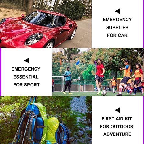 First Aid Kit 300PCS Car Home Camping Essentials Purple