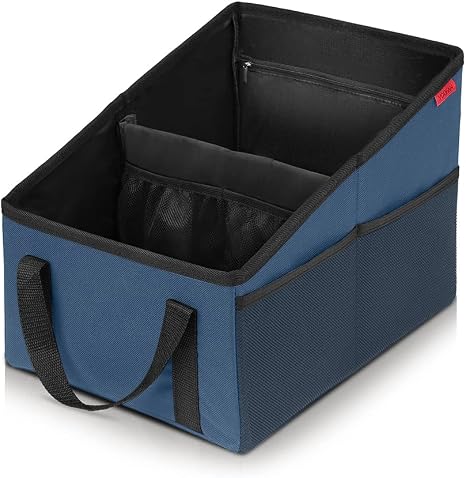 YOOFAN Car Seat Organizer - Passenger Seat Organizer, Collapsible Small Car Seat Storage for Console Front or Back, Auto