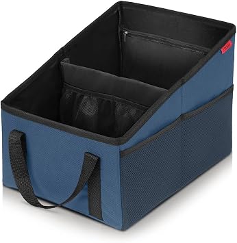 YOOFAN Car Seat Organizer - Passenger Seat Organizer, Collapsible Small Car Seat Storage for Console Front or Back, Auto
