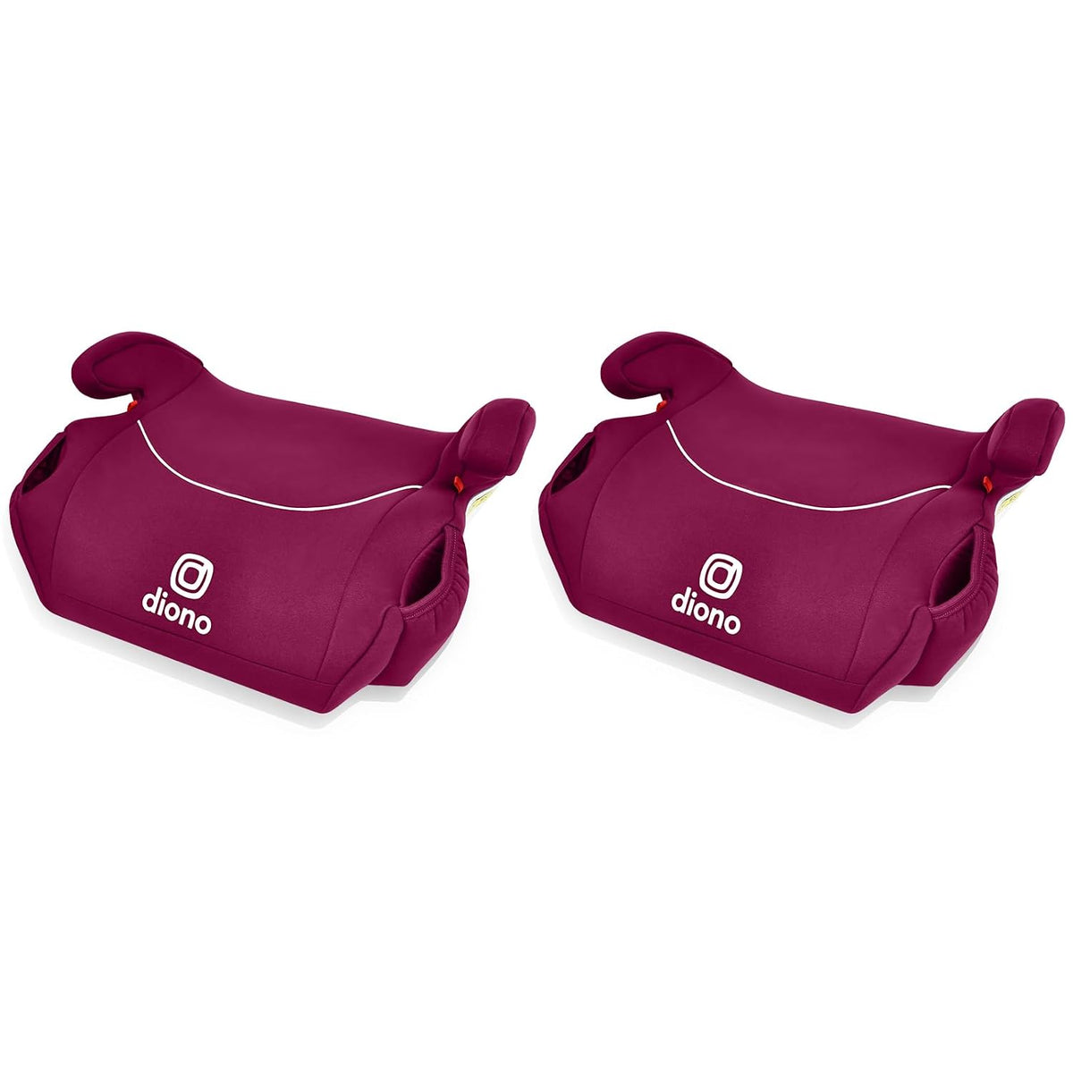 Diono Solana, No Latch, Pack of 2 Backless Booster Car Seats, Lightweight, Machine Washable Covers, Cup Holders, Pink