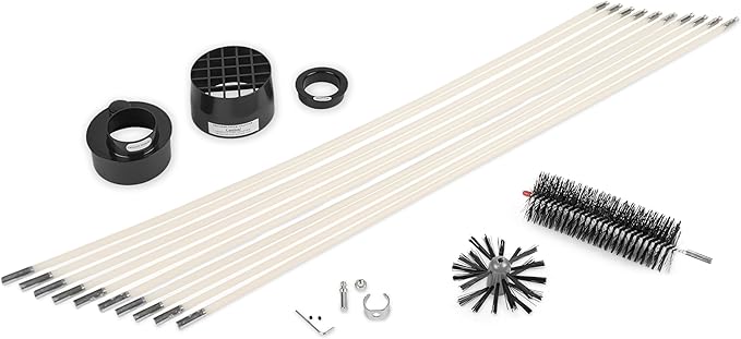Gardus RLE42 LintEater Rotary Dryer Vent Cleaning System, Removes Lint, Extends Up to 42’