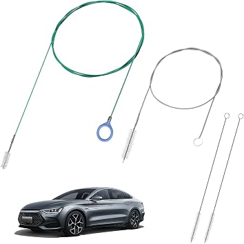 4Pcs Auto Sunroof Drain Cleaning Tools, 118/59 Inch Flexible Brush Long Pipe Cleaners, Tube Cleaning Brush Slim Dredging