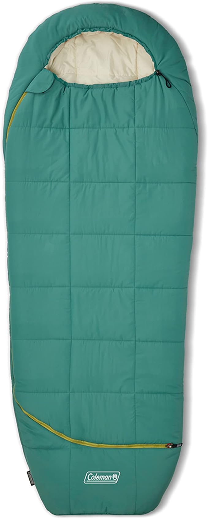 Coleman Big Bay 0/20/40°F Cold-Weather Sleeping Bag, Adult Mummy Sleeping Bag with Headrest, Foot Ventilation, & Storage