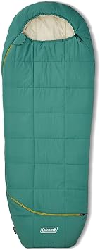 Coleman Big Bay 0/20/40°F Cold-Weather Sleeping Bag, Adult Mummy Sleeping Bag with Headrest, Foot Ventilation, & Storage