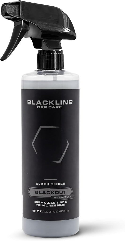 Blackout Sprayable Trim & Tire Dressing 16oz - No Sling, Satin - Cleanova