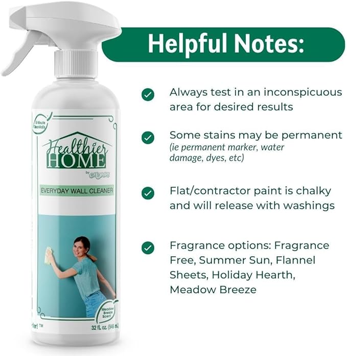 CHOMP! Painted Wall Cleaner Spray: Healthier Home 5-Minute CleanWalls 4-in-1 Multipurpose, Ceiling and Baseboard Cleaning - Dirt, Dust, Odor and Stain Remover - 128 Oz (Meadow Breeze)