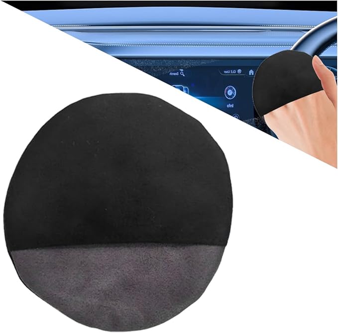 KITUREK Round Car Touch Screen Cleaner Cloth, Microfiber Cleaning Pad Car Cleaning Wipes, Vehicle Screen Cleaner Tool Car Interior Cleaning Cloth for Car Dashboard Display Electronic Devices (Round)