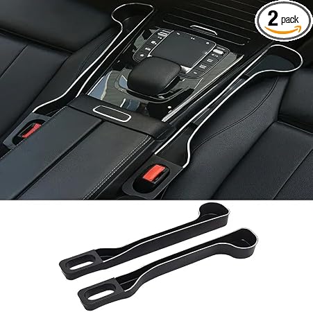 2PCS Car Seat Gap Filler Organizer, 2 in 1 Car Gap Filler with Fill and Storage Function for Storing Phones Keys Cards, 