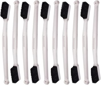 JSCARLIFE Car Detail Brush Set 10pcs, Soft Horsehair Detailing Brushes for Auto Interior, Heavy Duty Gap Cleaner for Lea