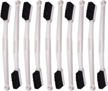 JSCARLIFE Car Detail Brush Set 10pcs, Soft Horsehair Detailing Brushes for Auto Interior, Heavy Duty Gap Cleaner for Lea