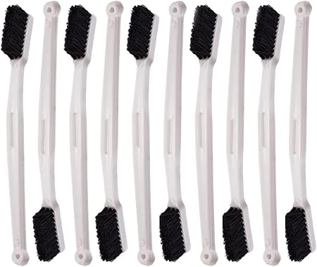 JSCARLIFE Car Detail Brush Set 10pcs, Soft Horsehair Detailing Brushes for Auto Interior, Heavy Duty Gap Cleaner for Lea