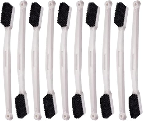 JSCARLIFE Car Detail Brush Set 10pcs, Soft Horsehair Detailing Brushes for Auto Interior, Heavy Duty Gap Cleaner for Lea