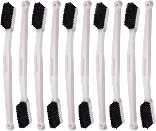 JSCARLIFE Car Detail Brush Set 10pcs, Soft Horsehair Detailing Brushes for Auto Interior, Heavy Duty Gap Cleaner for Lea
