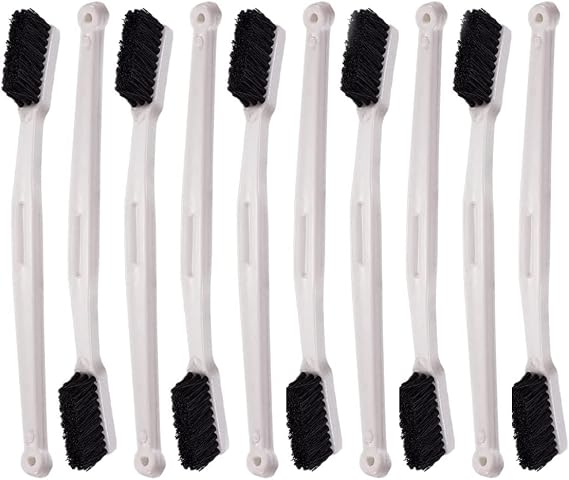 JSCARLIFE Car Detail Brush Set 10pcs, Soft Horsehair Detailing Brushes for Auto Interior, Heavy Duty Gap Cleaner for Lea