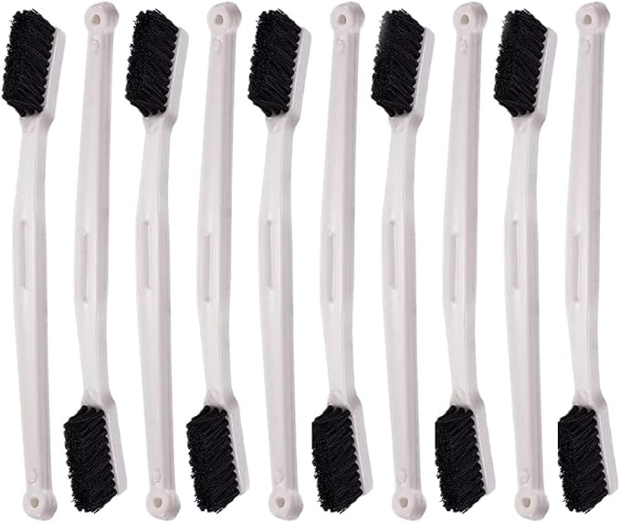 JSCARLIFE Car Detail Brush Set 10pcs, Soft Horsehair Detailing Brushes for Auto Interior, Heavy Duty Gap Cleaner for Lea