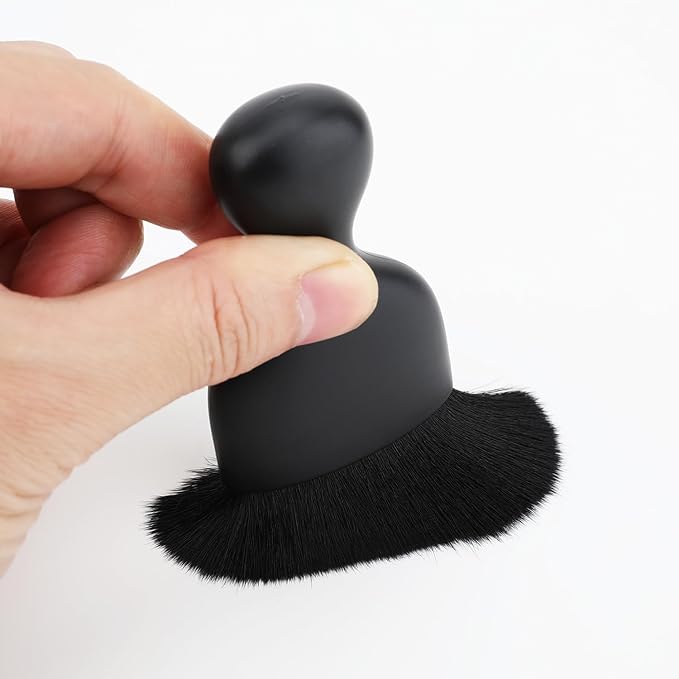Car Detailing Brush, Soft Bristle Cleaning Brush, Scratch-Free Auto Duster Tool for Dashboard, Air Vents, Leather & Interior Cleaning (Black)