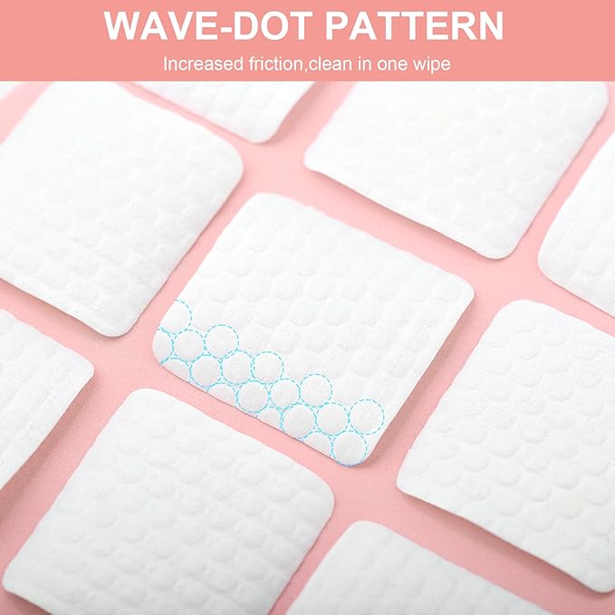 Lint Free Nail Wipes,500PCS AB Side Design Ultra-Absorbent Cotton Nail Wipes for Soaking Up Gel Nail Polish Remover,Tough and Soft Wipes for Acrylic Gel Nails,Home Salon & DIY