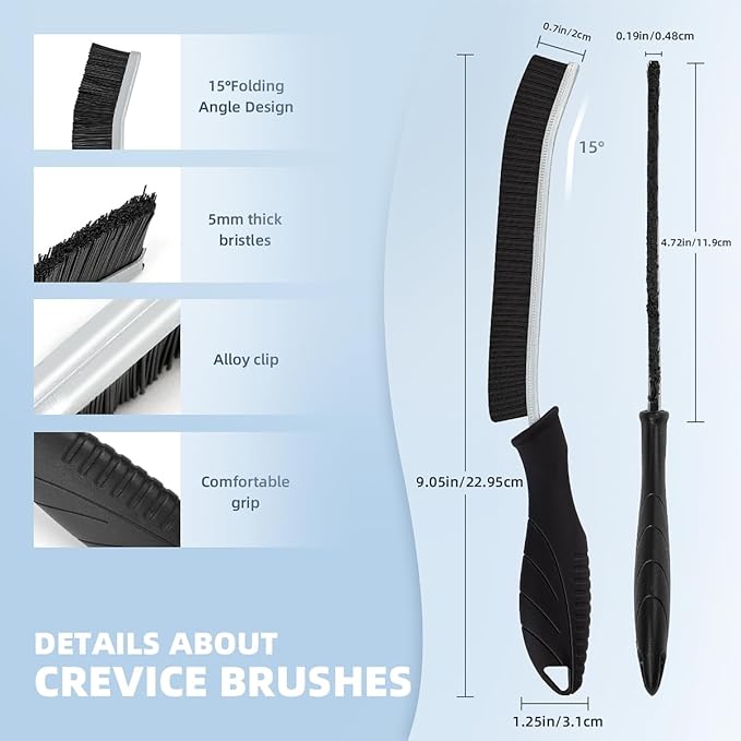 TQRR Hard Bristle Crevice Cleaning Brush-Thin Gap Scrub Brush, Small Cleaning Brush, Grout Brush, Kitchen Brush, Cleaning Tools for Toilet, Bathroom, Sink, Home, Household, Window (3, Orange)