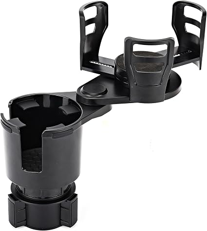 Universal 2 in 1 Car Cup Holder Expander with Adjustable Base, Fits Most Bottles