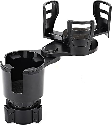 Universal 2 in 1 Car Cup Holder Expander with Adjustable Base, Fits Most Bottles