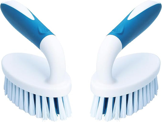 Scrub Brush, 2 Pack Household Cleaning Brushes with Stiff Bristles, Scrubbing Brush for Carpet, Shower, Bathtub, Kitchen, Pool Tile, Bathroom Scrubber