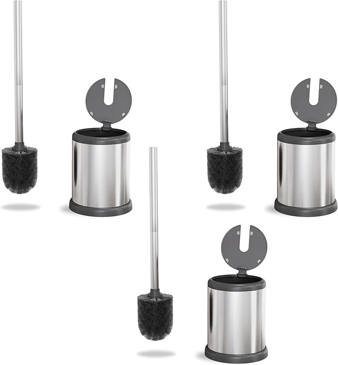 ToiletTree Products Deluxe Toilet Brush with Lid 3 Pack