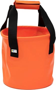 Yamazen WPO-MB-OR Folding Bucket, Camping, Outdoors, Car Wash, Fishing, Waterproof Bag, Disaster Prevention, Water Suppl