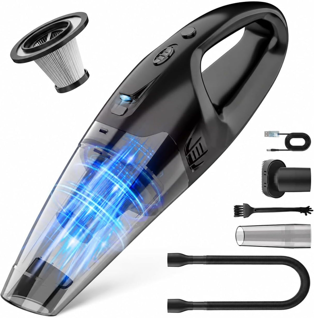 Cordless Handheld Vacuum with 12kPa Hurricane Suction
