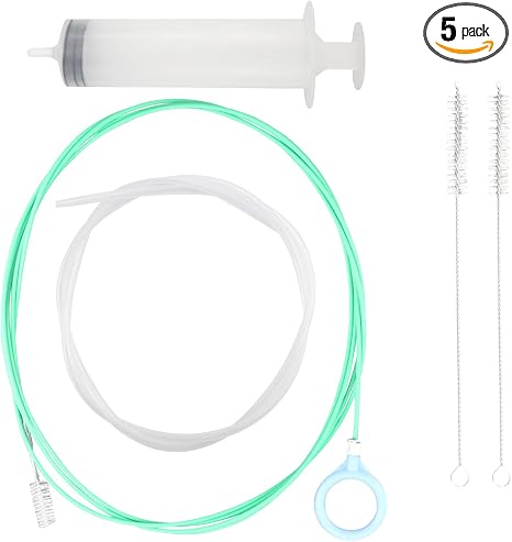 Sunroof Drain Cleaning Tool, 118 Inch Auto Sunroof Drain Unclogger with Tube Cleaning Brushes and Syringe Hose for Car, 