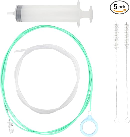 Sunroof Drain Cleaning Tool, 118 Inch Auto Sunroof Drain Unclogger with Tube Cleaning Brushes and Syringe Hose for Car, 