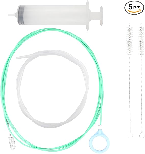 Sunroof Drain Cleaning Tool, 118 Inch Auto Sunroof Drain Unclogger with Tube Cleaning Brushes and Syringe Hose for Car, 
