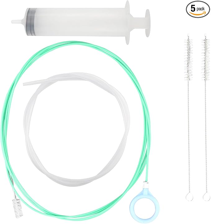 Sunroof Drain Cleaning Tool, 118 Inch Auto Sunroof Drain Unclogger with Tube Cleaning Brushes and Syringe Hose for Car, 