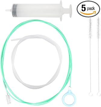 Sunroof Drain Cleaning Tool, 118 Inch Auto Sunroof Drain Unclogger with Tube Cleaning Brushes and Syringe Hose for Car, 