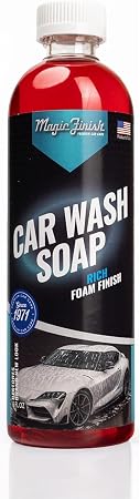 Magic Finish Car Wash Soap (16 fl oz) – Ultra-Sudsing Car Washing Supplies for Foam Cannon or Hand Wash with Apple Scent