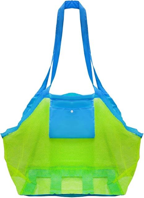 Mesh Beach Toys Bag Extra Large Beach Bags and Totes Sand Tote Bag Storage Bags Children Toys Beach Toy Organizer Kids S