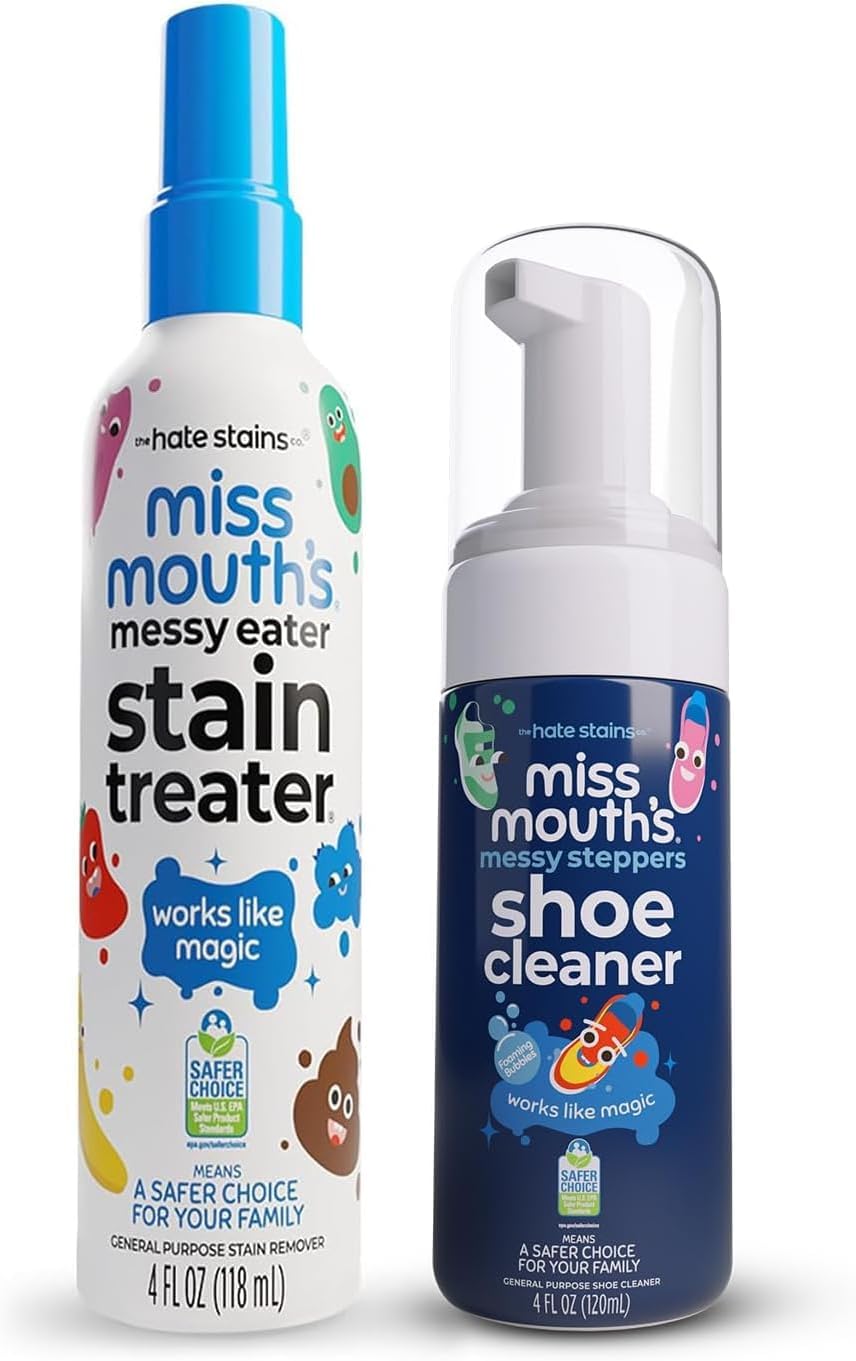 Stain Treater & Messy Steppers Shoe Cleaner Stain Remover Duo