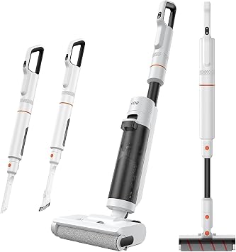 JONR ED20 Pro 4-in-1 Wet Dry Vacuum Cleaner Cordless,17000 Pa Vacuum Suction Power, Self-Cleaning and Automatic Drying with One Click, Intelligent Voice Reminder - Cleanova